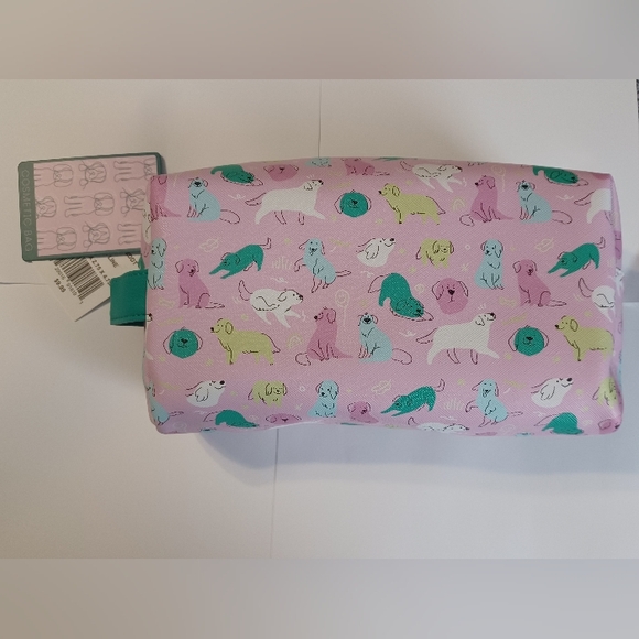 Handbags - Cute Pink Dog Print Cosmetic Pouch